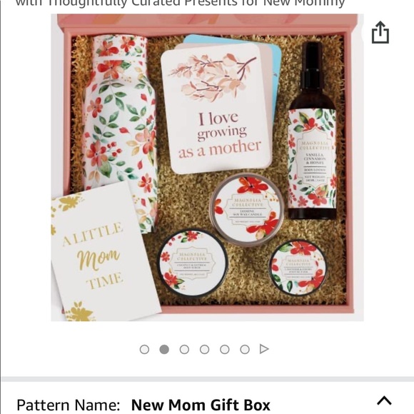 Magnolia Bath & Body New Mom Floral Gift Box Candle Lotion Body Scrub Affirmation Cards